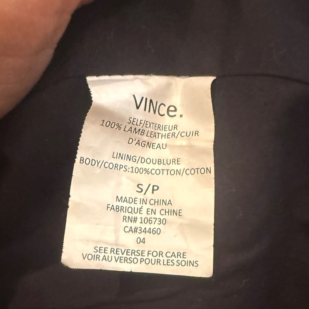 Vince Black Leather Moto Jacket - Picture 6 of 8